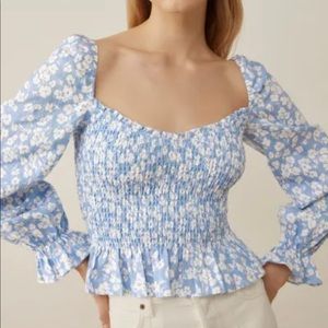 Reformation - Cambria Linen Top - (US S)